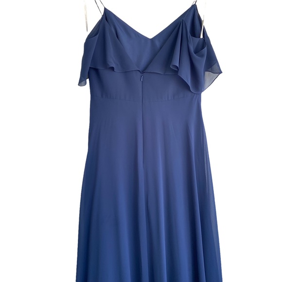 Jenny yoo Navy Blue “mila” cold shoulder formal wedding event bridesmaid gown - Picture 6 of 16